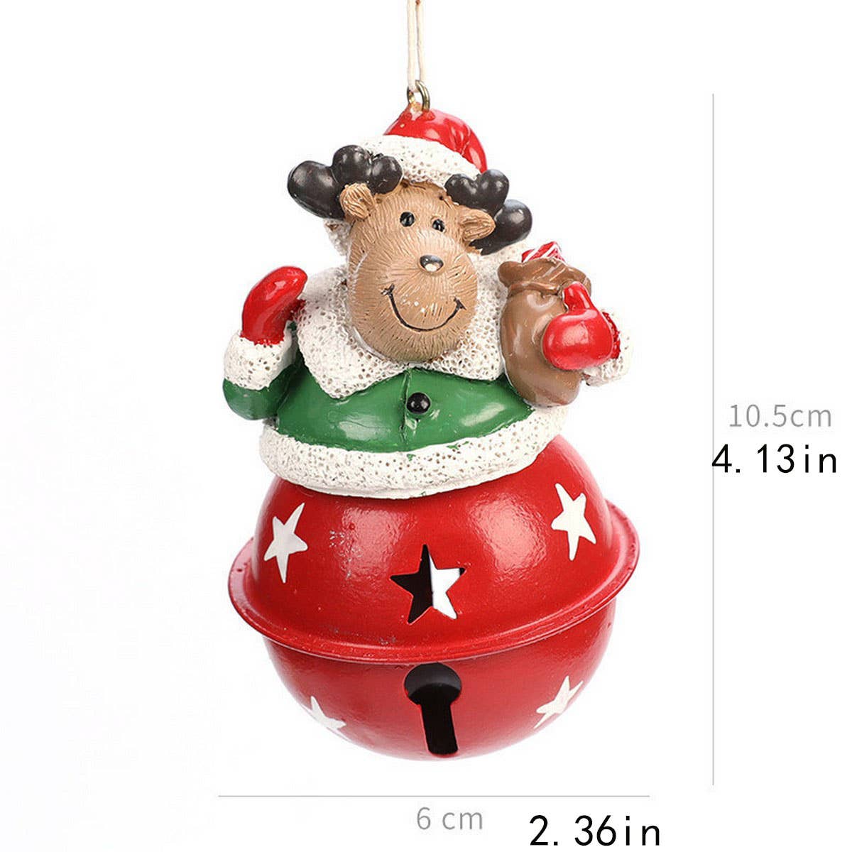 CWMM10396_CHRISTMAS PAINTED BELL SNOWMAN ORNAMENT DECOR