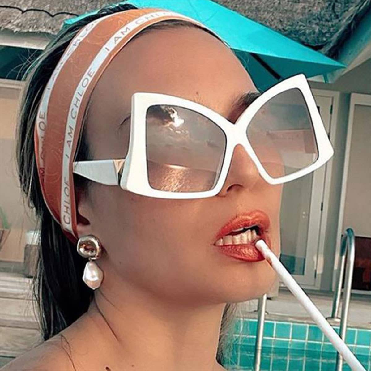 IRREGULAR LARGE FRAME SUNGLASSES