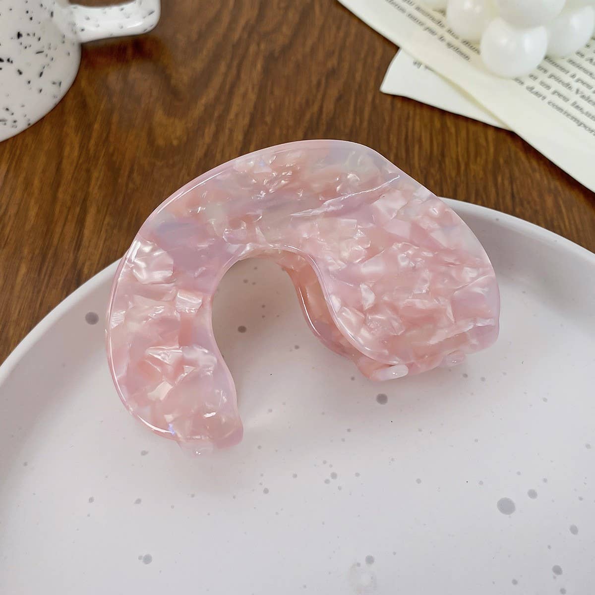 Elegant Acetate Hair Claw, Back Bun Shark Clip_CWAHA1594