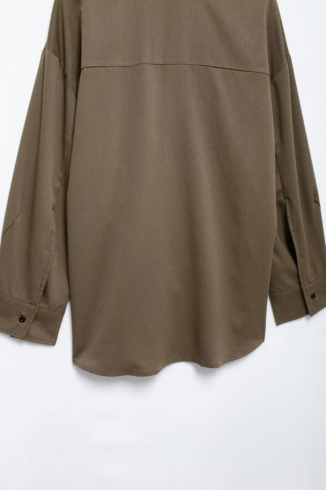 SINGLE-BREASTED ADJUSTABLE LONG-SLEEVED SHIRT