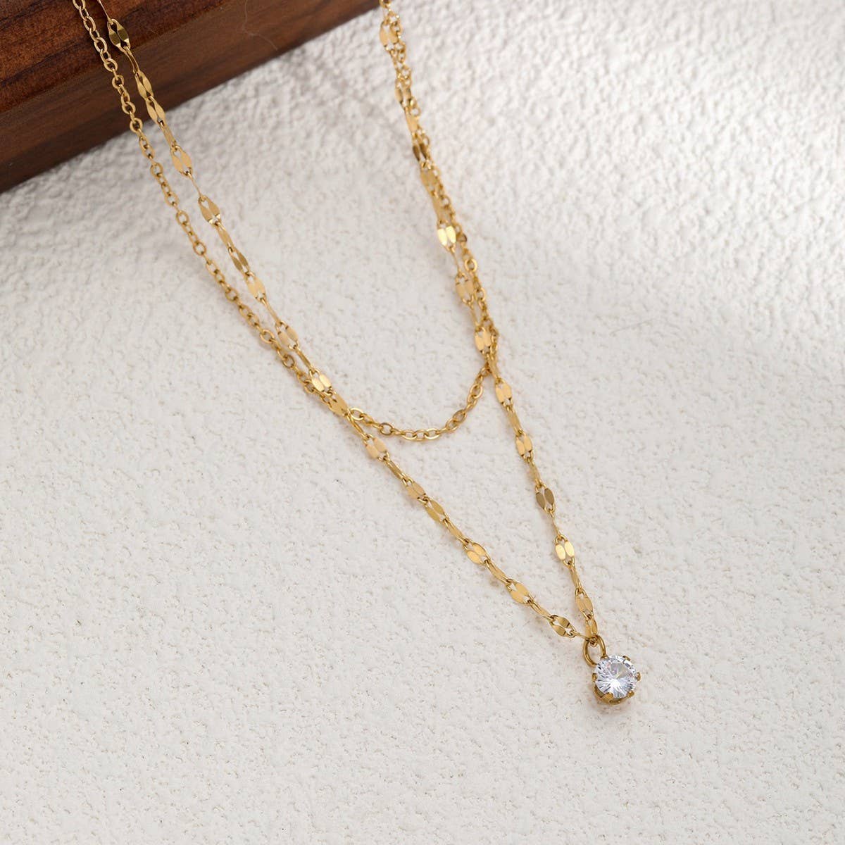 FASHIONABLE ZIRCON MULTI-LAYERED NECKLACE