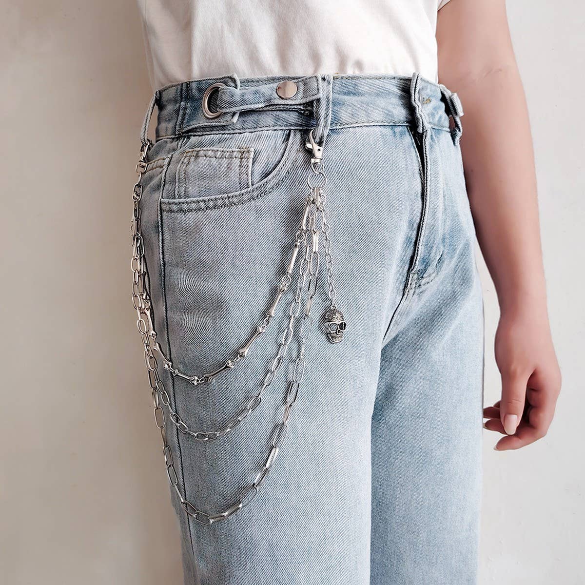 PERSONALIZED MULTI-LAYERED DENIM METAL CHAIN_CWMM4887