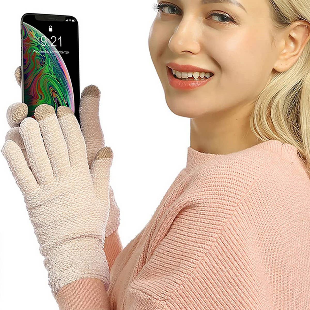 WINTER OUTDOOR TOUCH SCREEN GLOVES FOR WOMEN_CWAG0399