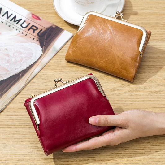 VINTAGE MULTIFUNCTIONAL CLUTCH SHORT LEATHER WALLET_CWAB3780