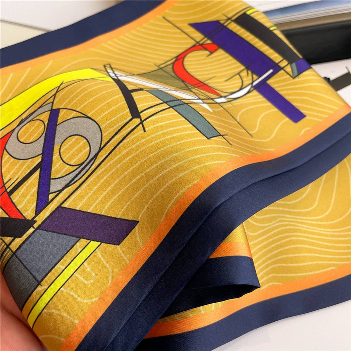 THIN SCARF FASHION PRINT RIBBON HEAD SCARF