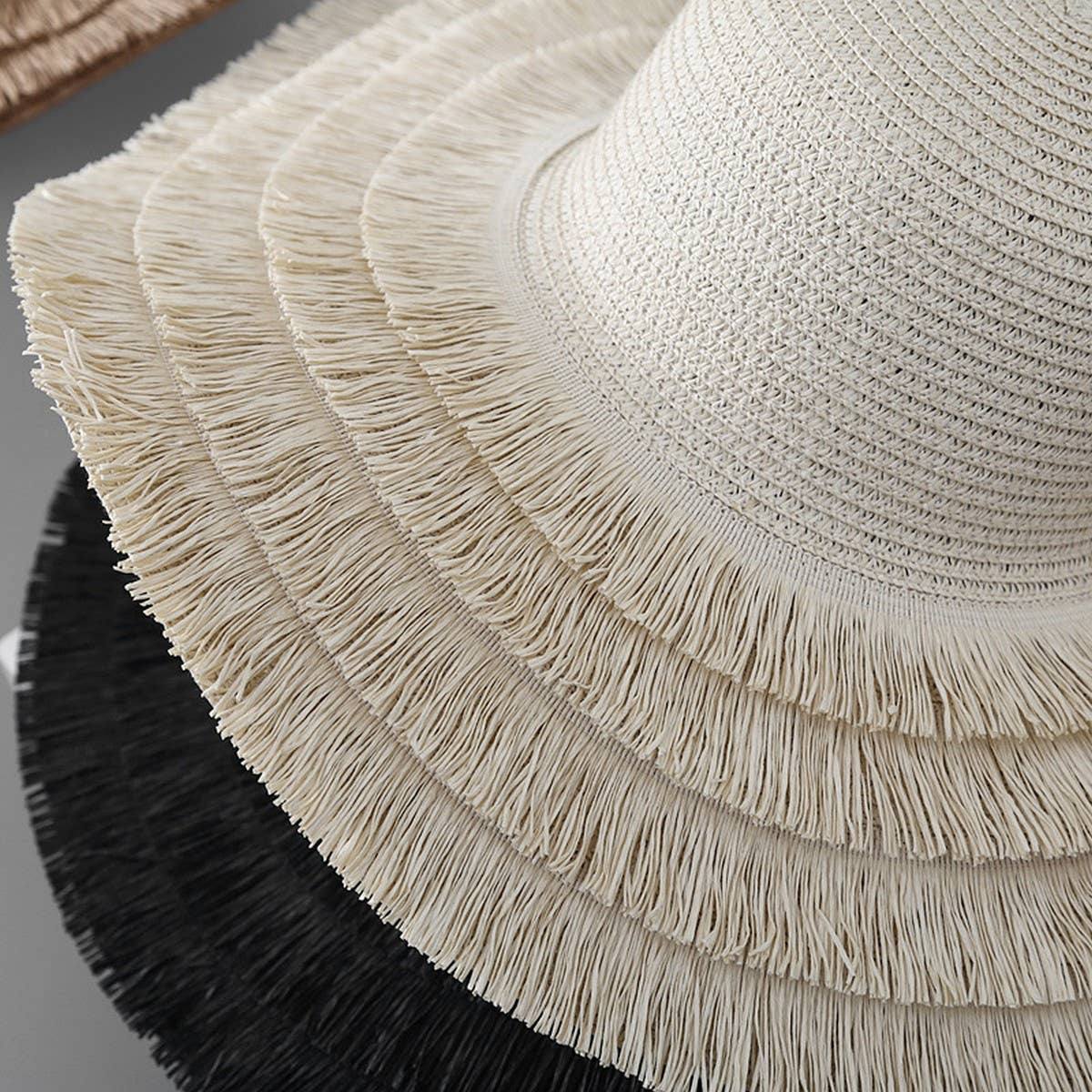 SUMMER TRAVEL STRAW HAT WOMEN'S LARGE BRIM CASUAL_CWAH1172