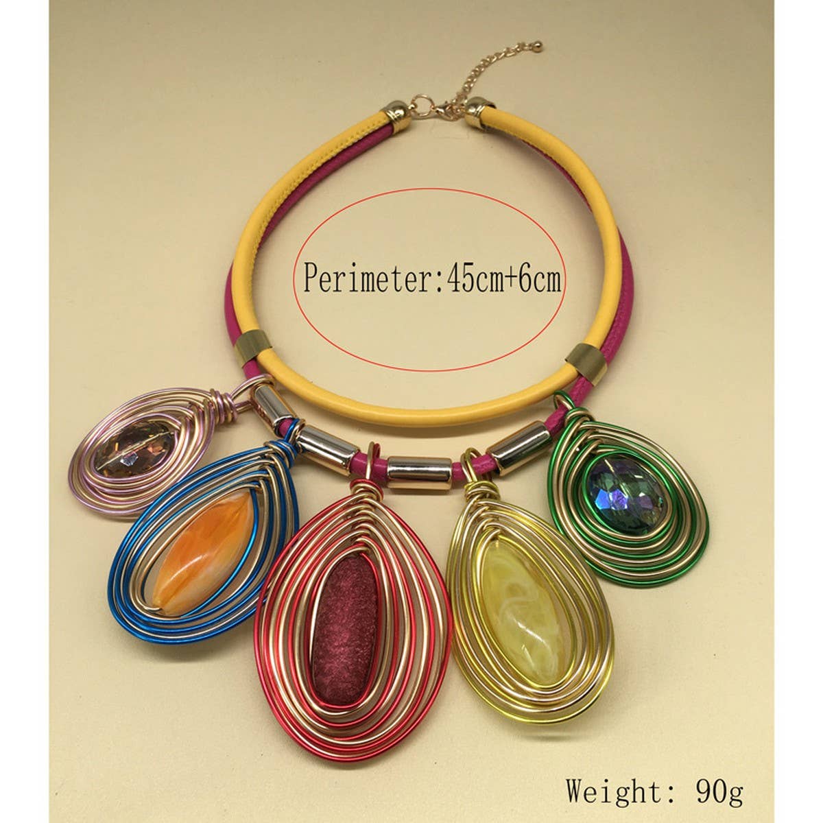 BOHEMIAN CRYSTAL PENDANT EARRINGS NECKLACE SET_CWMM4742