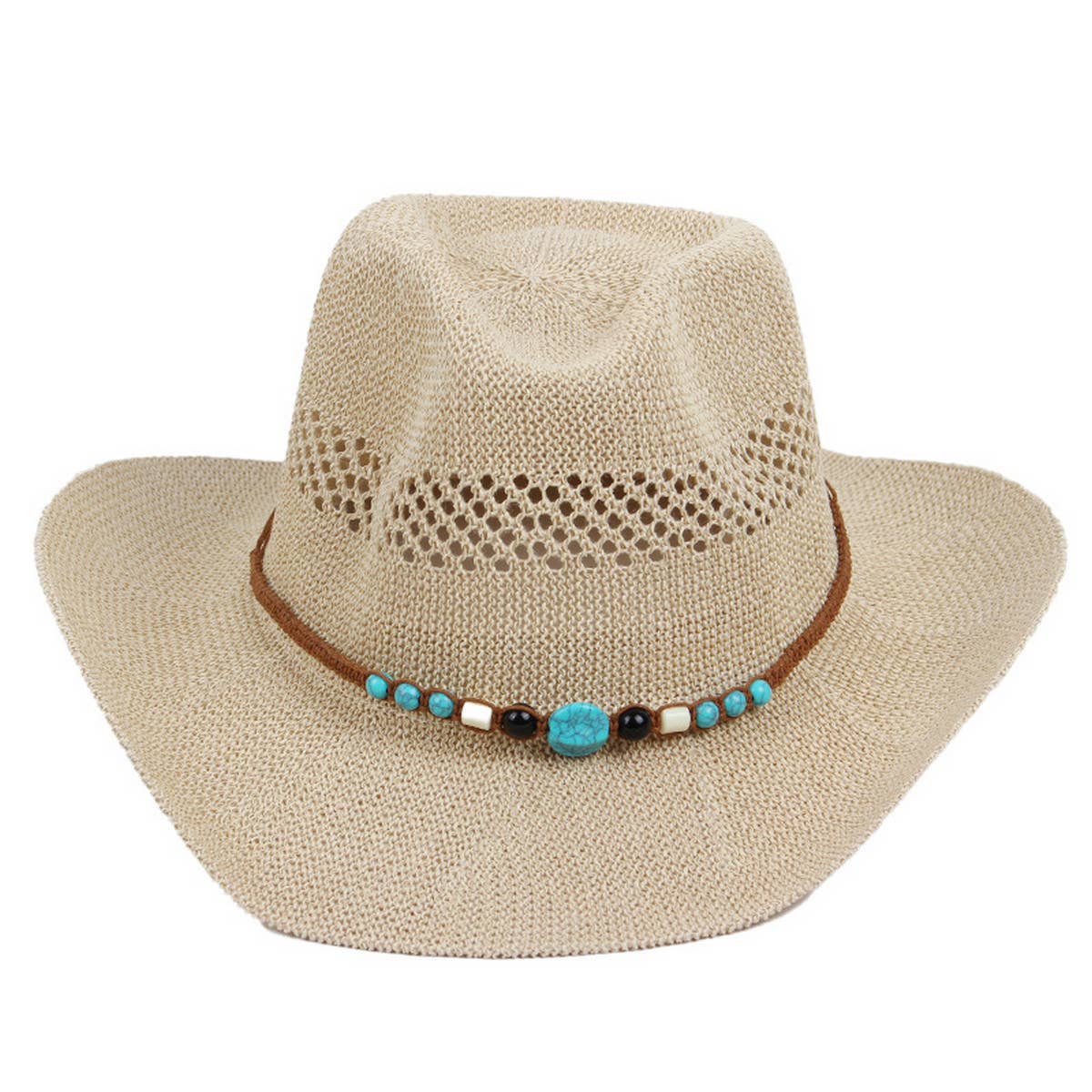 OUTDOOR BREATHABLE WESTERN COWBOY STRAW HAT_CWAH1193