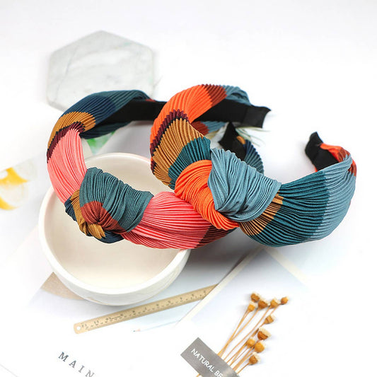 CRUMPLED WIDE EDGE KNOTTED HEADBAND_CWAHA1033