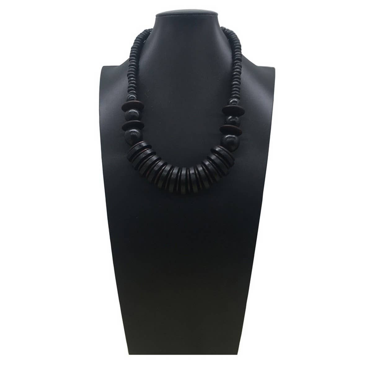 VINTAGE WOODEN BEADS ROUND WOODEN BEADS NECKLACE