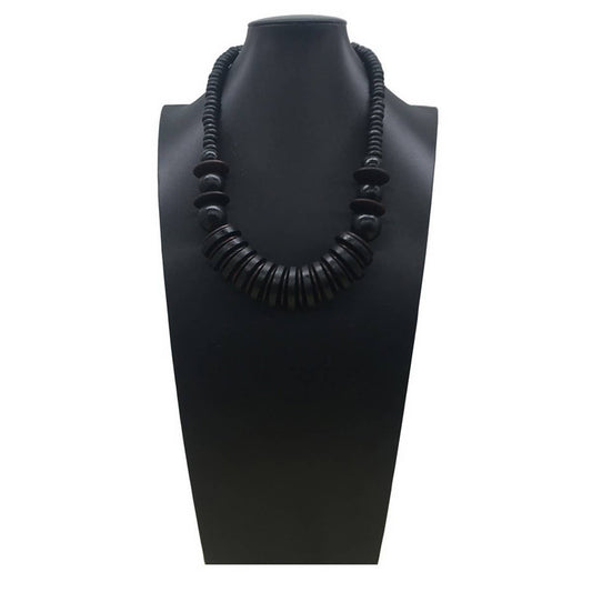 VINTAGE WOODEN BEADS ROUND WOODEN BEADS NECKLACE