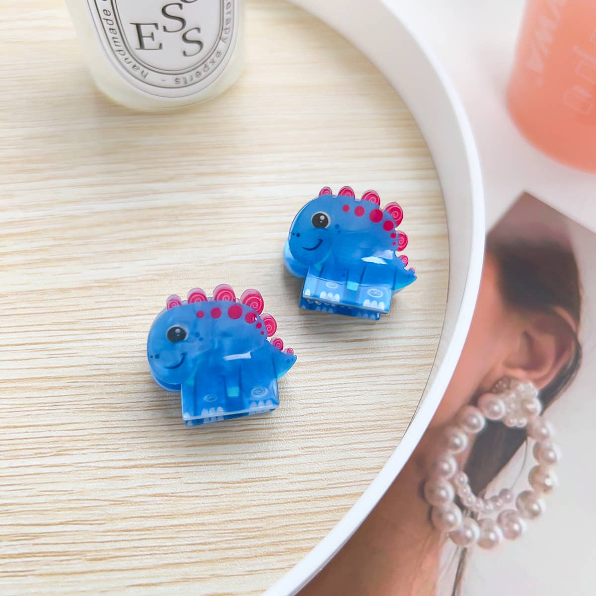 Q-version acrylic animal children's hair clips