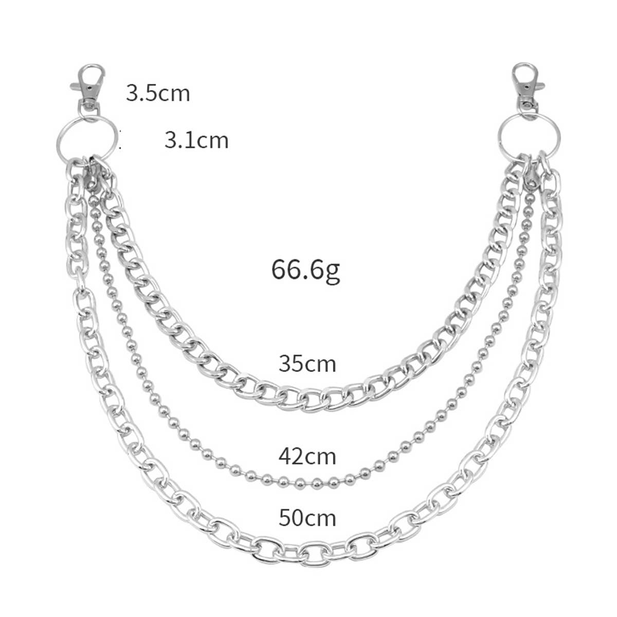 MINIMALIST RETRO HIP HOP PANTS CHAIN