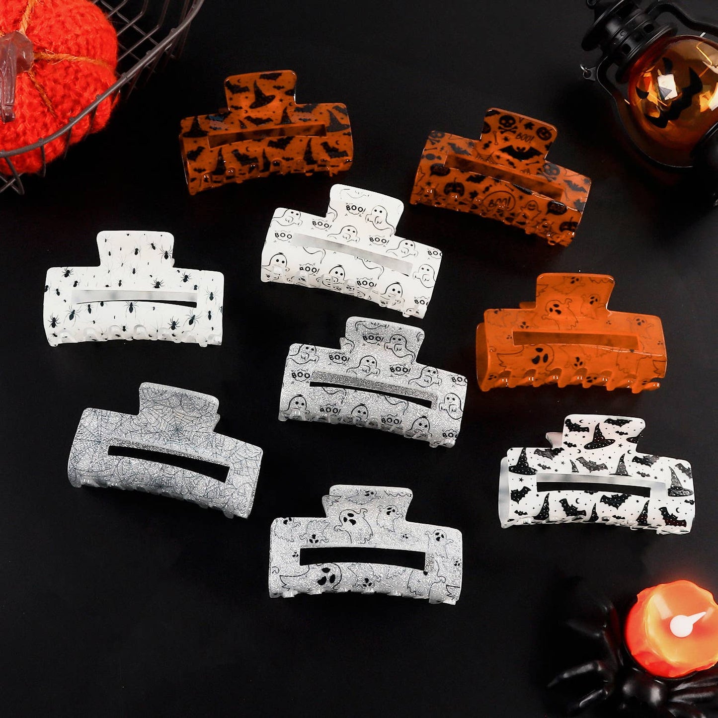 HALLOWEEN GHOST RECTANGULAR HAIRPIN
