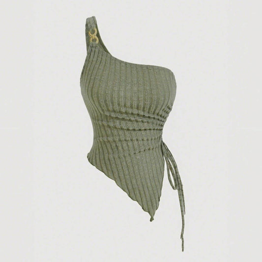 Women¡¯s Sexy One-Shoulder Fitted Tank Top