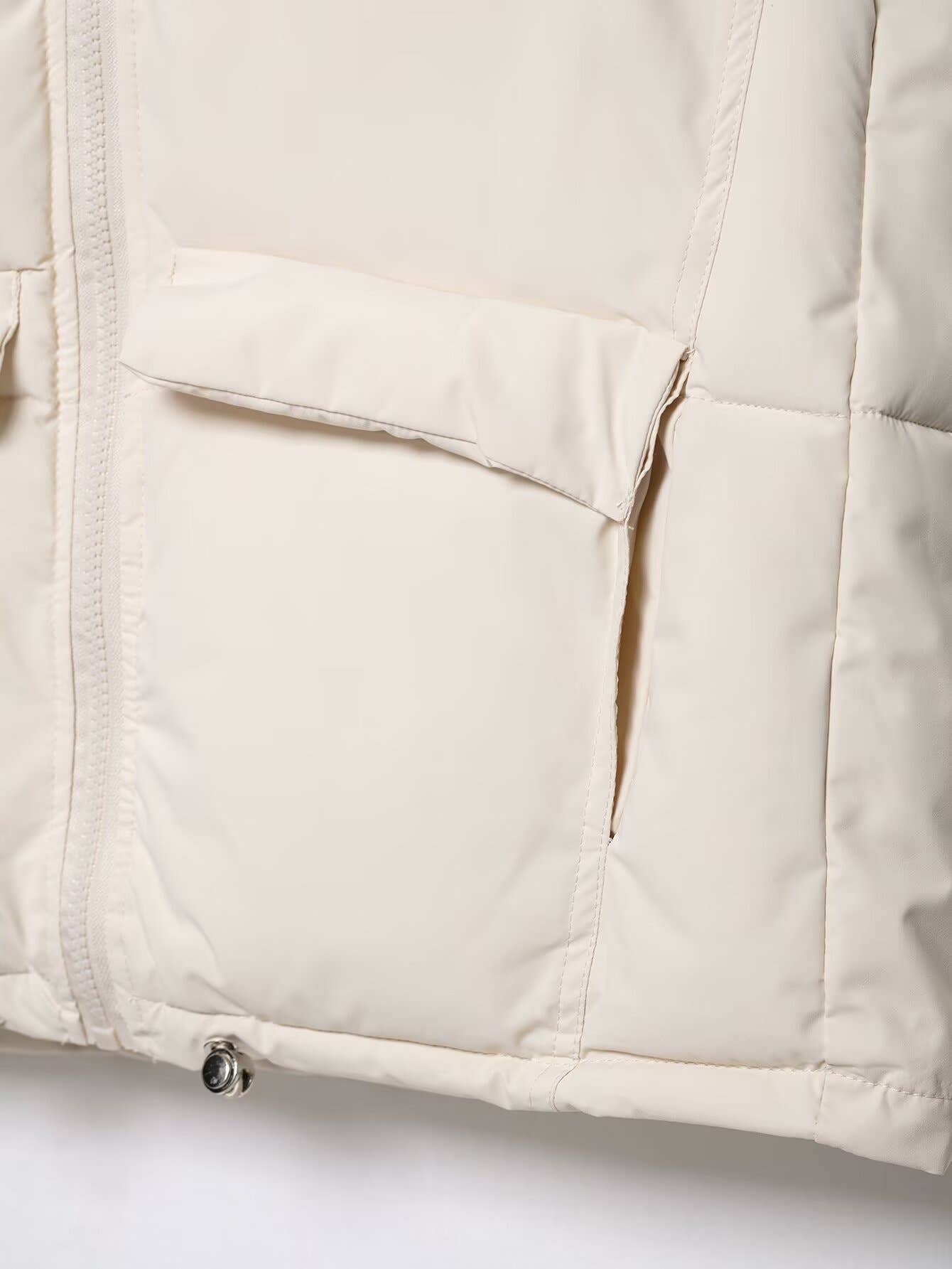 Simple sleeveless stand-up collar zip-up vest