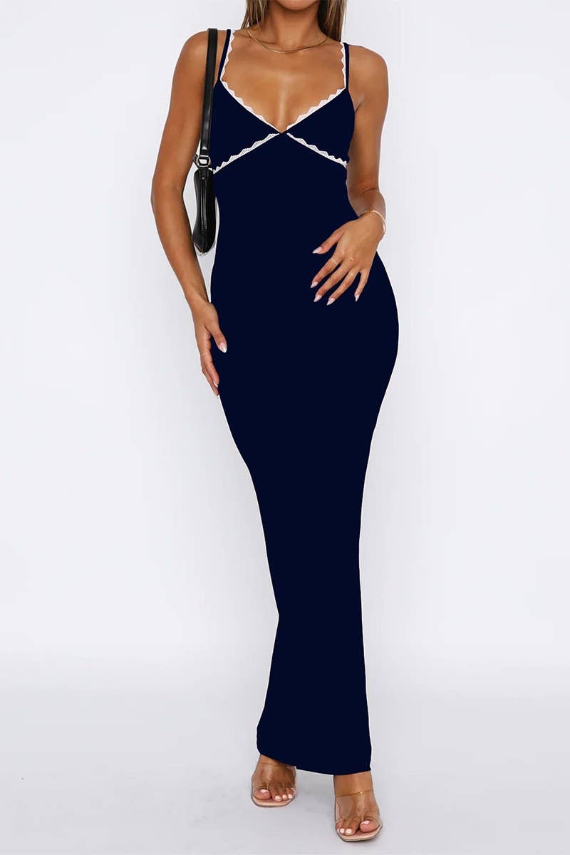 CWDHL1103_HOT GIRL STYLE MINI SUSPENDER MAXI DRESS