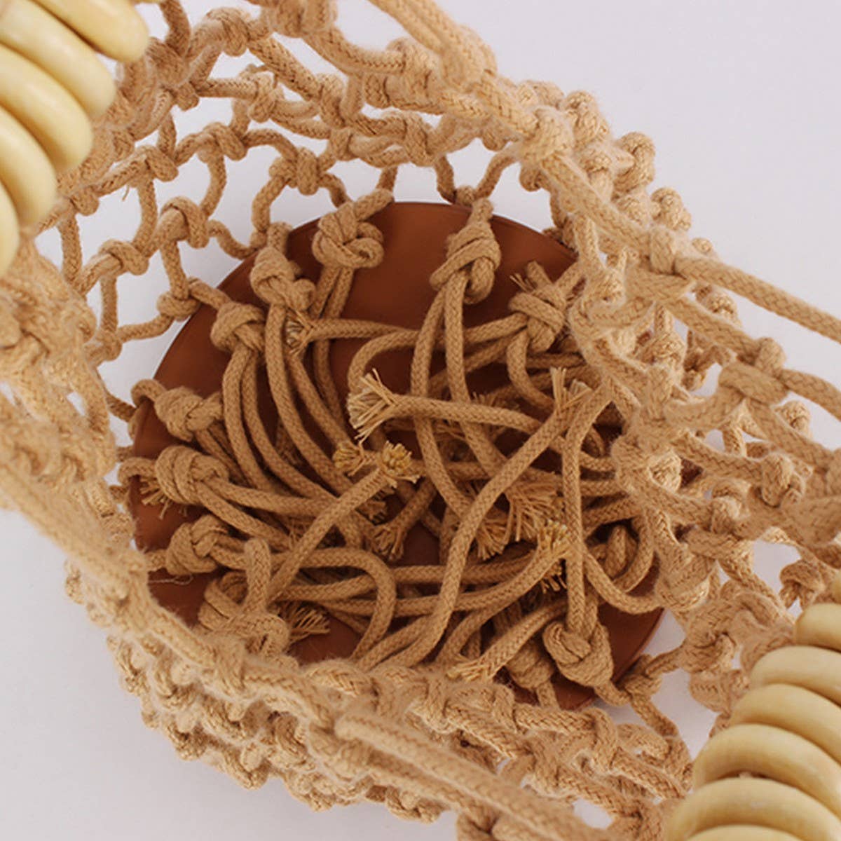 NEW SOLID COLOR HANDMADE COTTON WOVEN BAG_CWAB4683