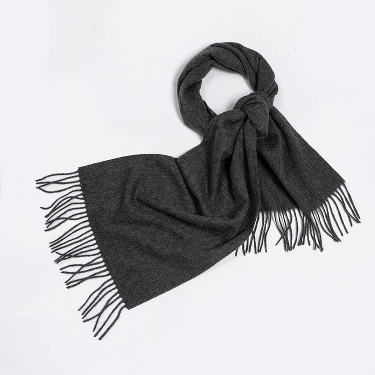 100% Wool Simple Solid Color Scarf Unisex_CWASC2296