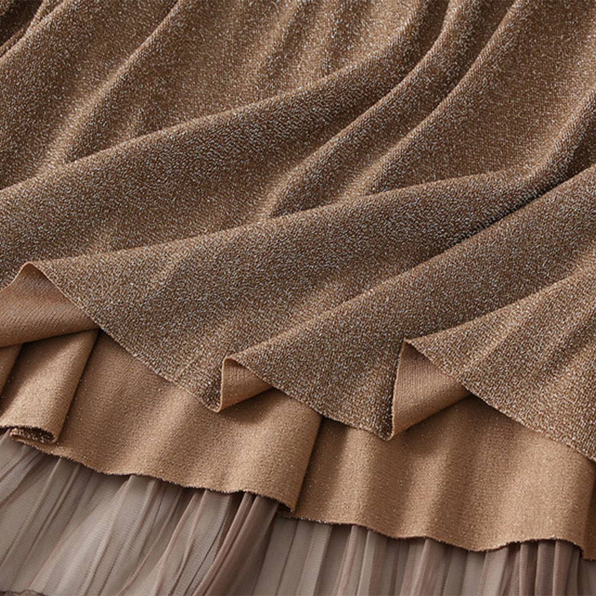 DRAPE PLEATED SKIRT A-LINE SKIRT WITH WIDE SWING