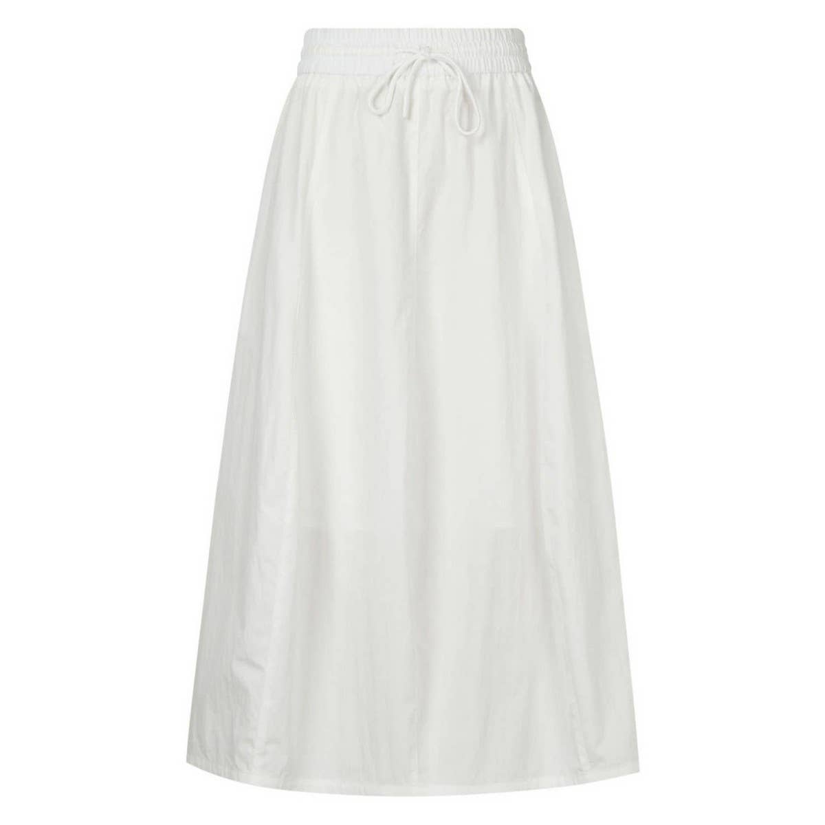 COTTON SKIRT HIGH WAIST SLIT LACE UP LONG SKIRT