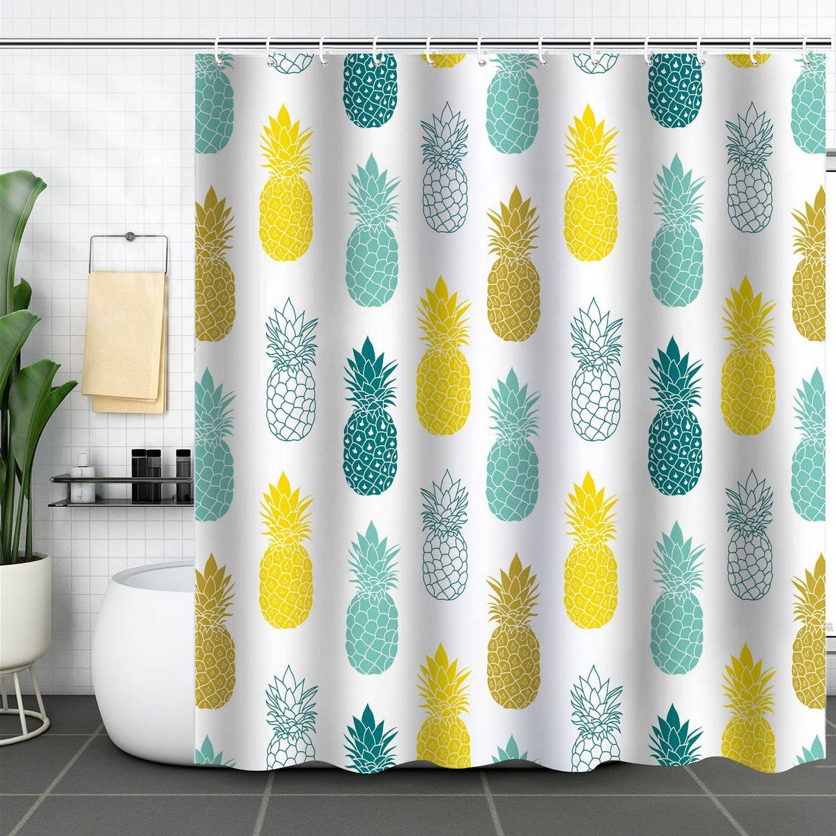 DIGITAL PRINTING FRUIT ISOLATION SHOWER CURTAIN