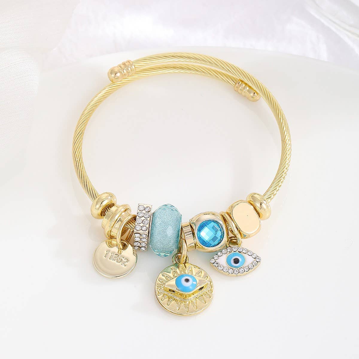 DIY Rhinestone Charm BFF Bracelet in Steel