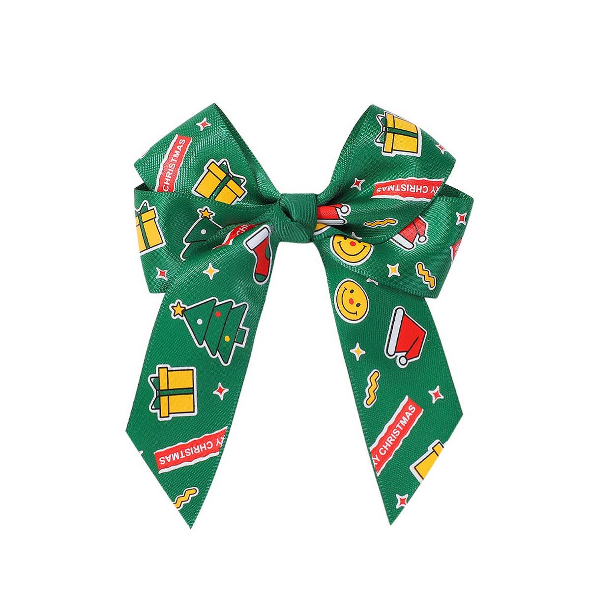 Reindeer Polka Dot Ribbon Hair Clip_CWAHA6697