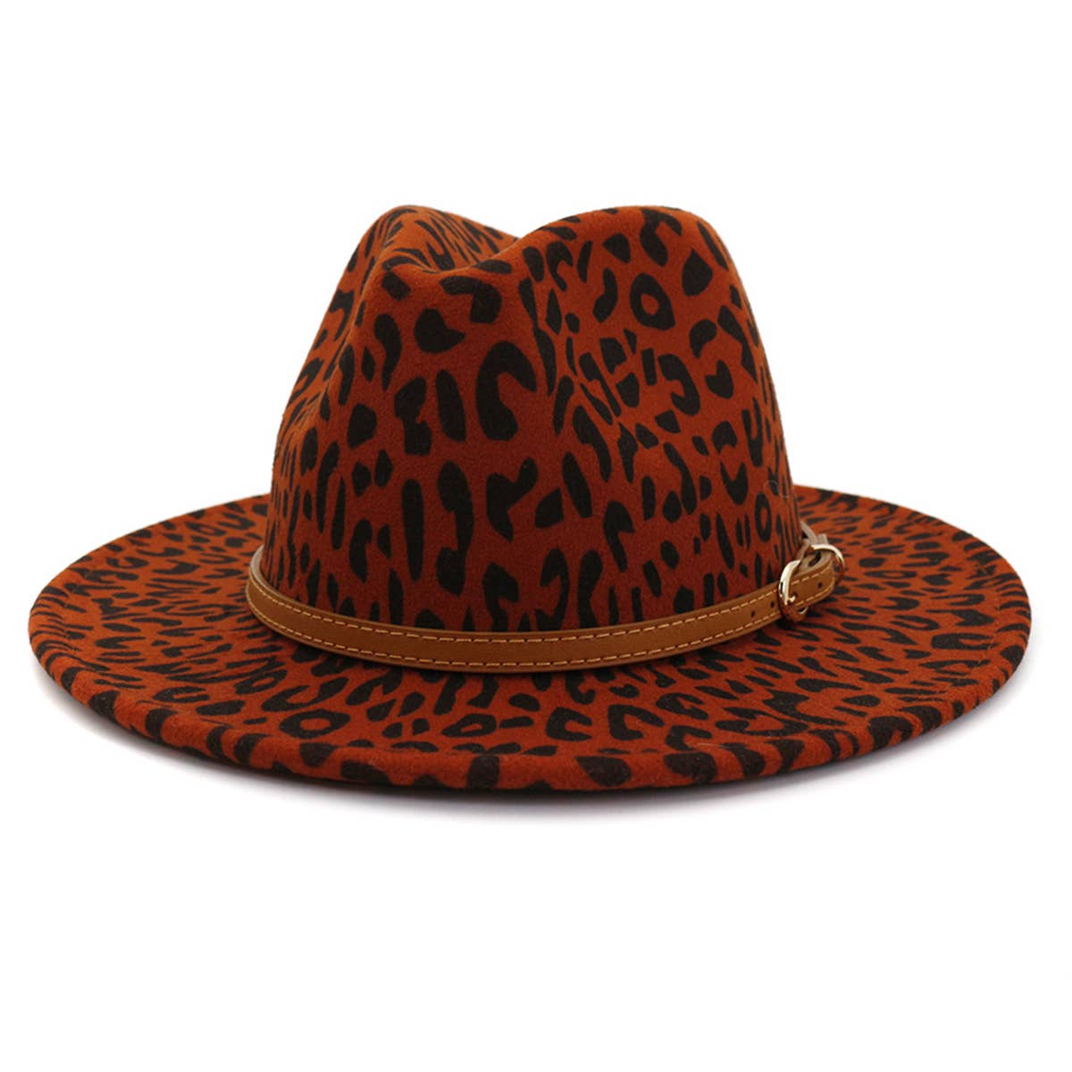 WOMEN WARM AND SIMPLE LEOPARD PANAMA HAT_CWAH0704