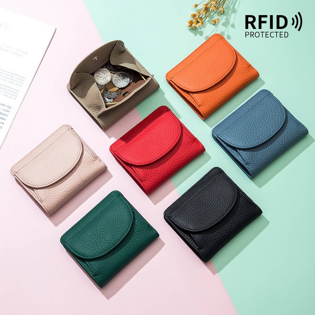 MINI SIMPLE FOLDING ULTRA-THIN LEATHER WALLET_CWAB3710