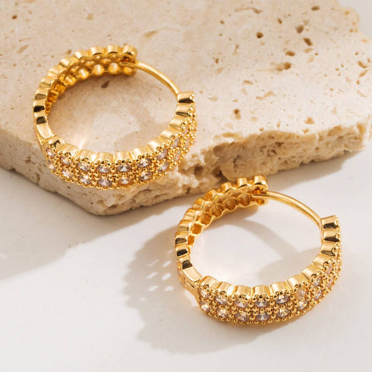 Minimalist Gold-Plated Hoop Earrings for Women