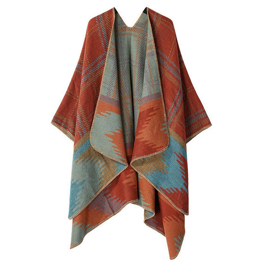 SHAWL FASHION ALL-MATCH THICK BLANKET CAPE CLOAK