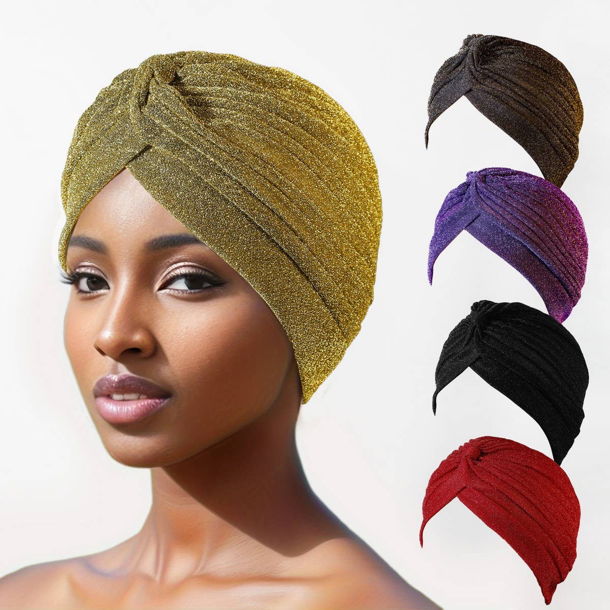 CLASSIC GOLD SHINY POLYESTER HEADBAND