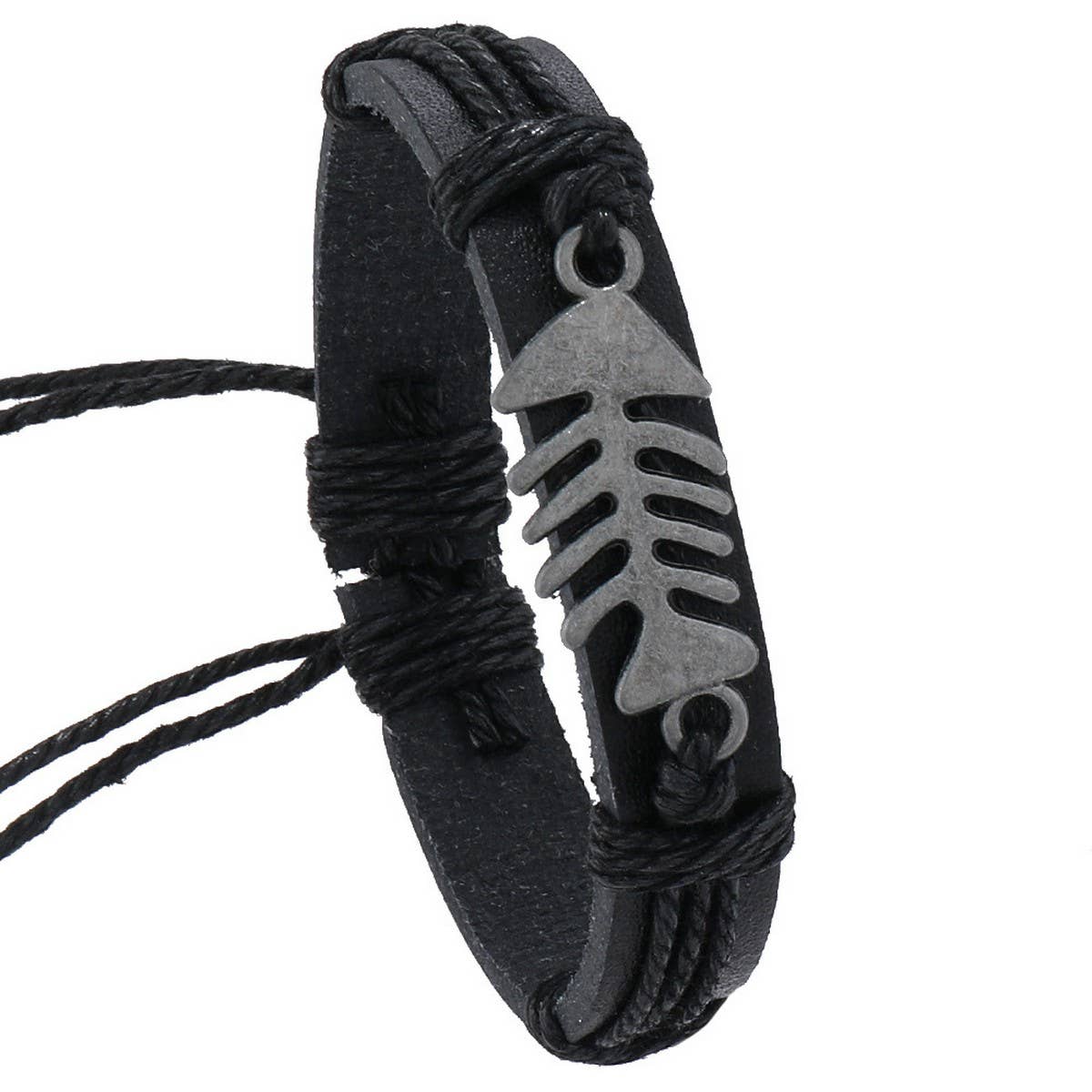 SIMPLE HAND-WOVEN VINTAGE LEATHER BRACELET_CWMM4530