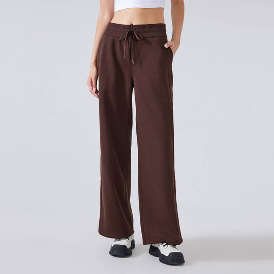 Women's Fleece Lined Wide-Leg Sweatpants