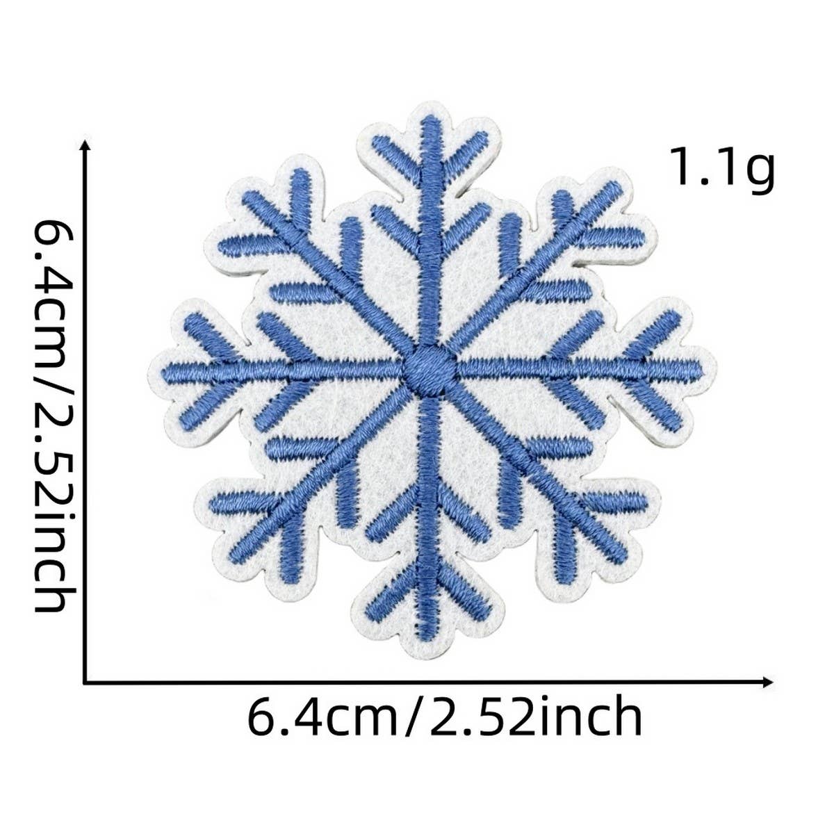 WINTER BLUE CHRISTMAS GRAFFITI EMBROIDERED PATCH