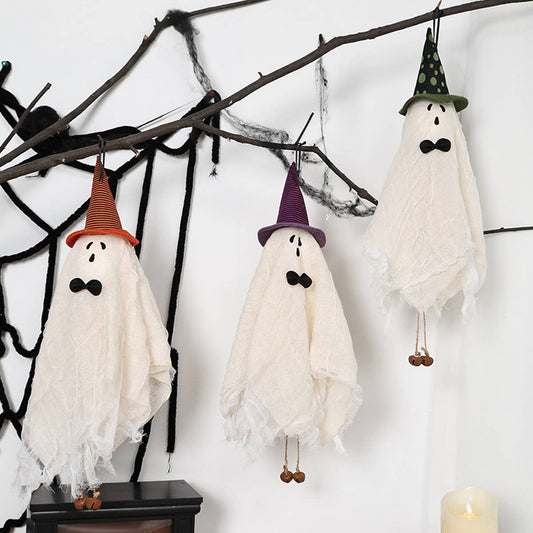 Hanging White Witch Ghost Halloween Prop_CWMM9876