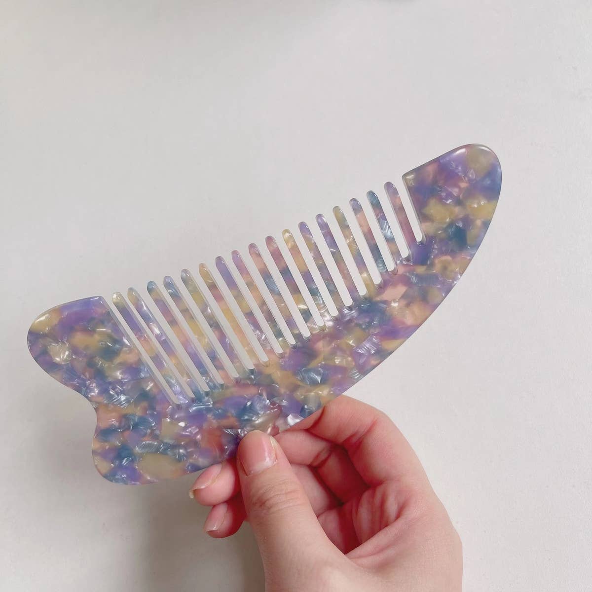 FASHIONABLE HEART LARGE FINE TOOTH HAIR COMB