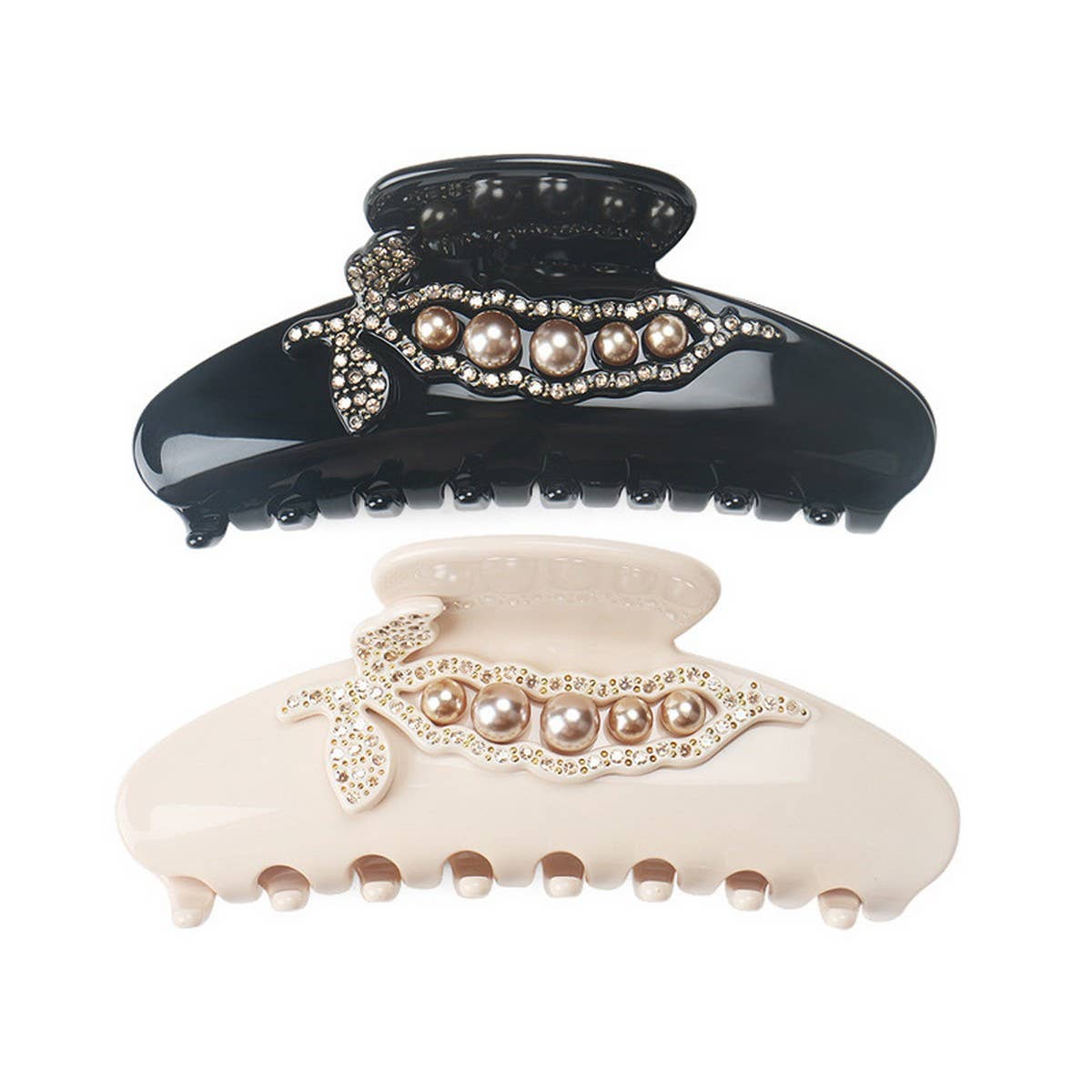 LARGE ACETATE HAIR ACCESSORIES SHARK CLIP