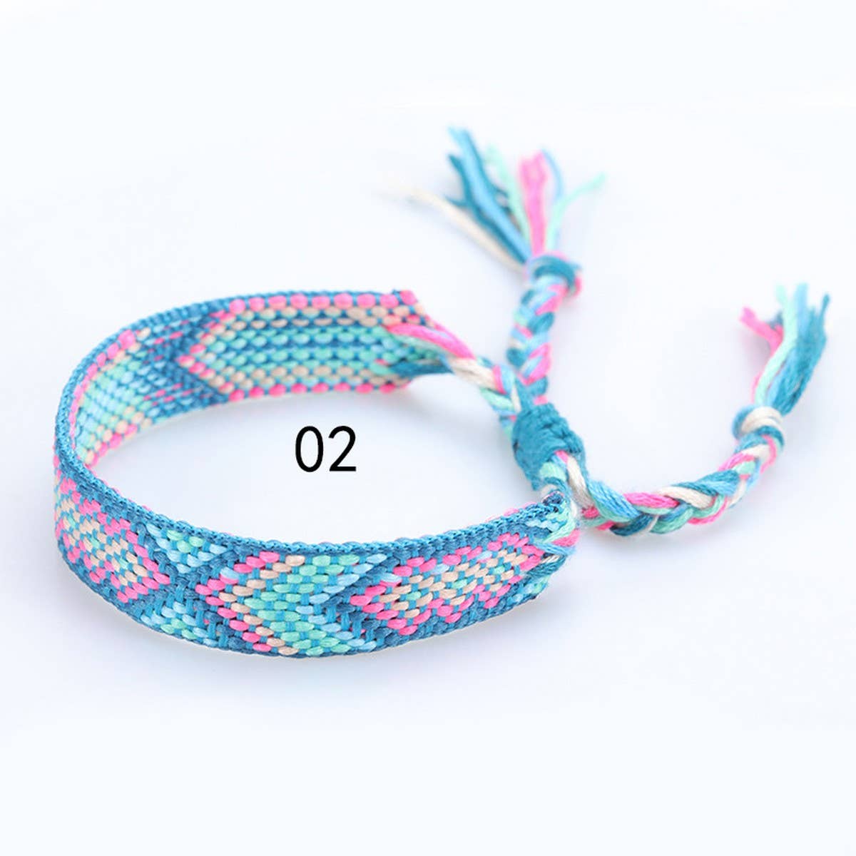 ETHNIC STYLE COLORFUL TASSEL WOVEN BRACELET