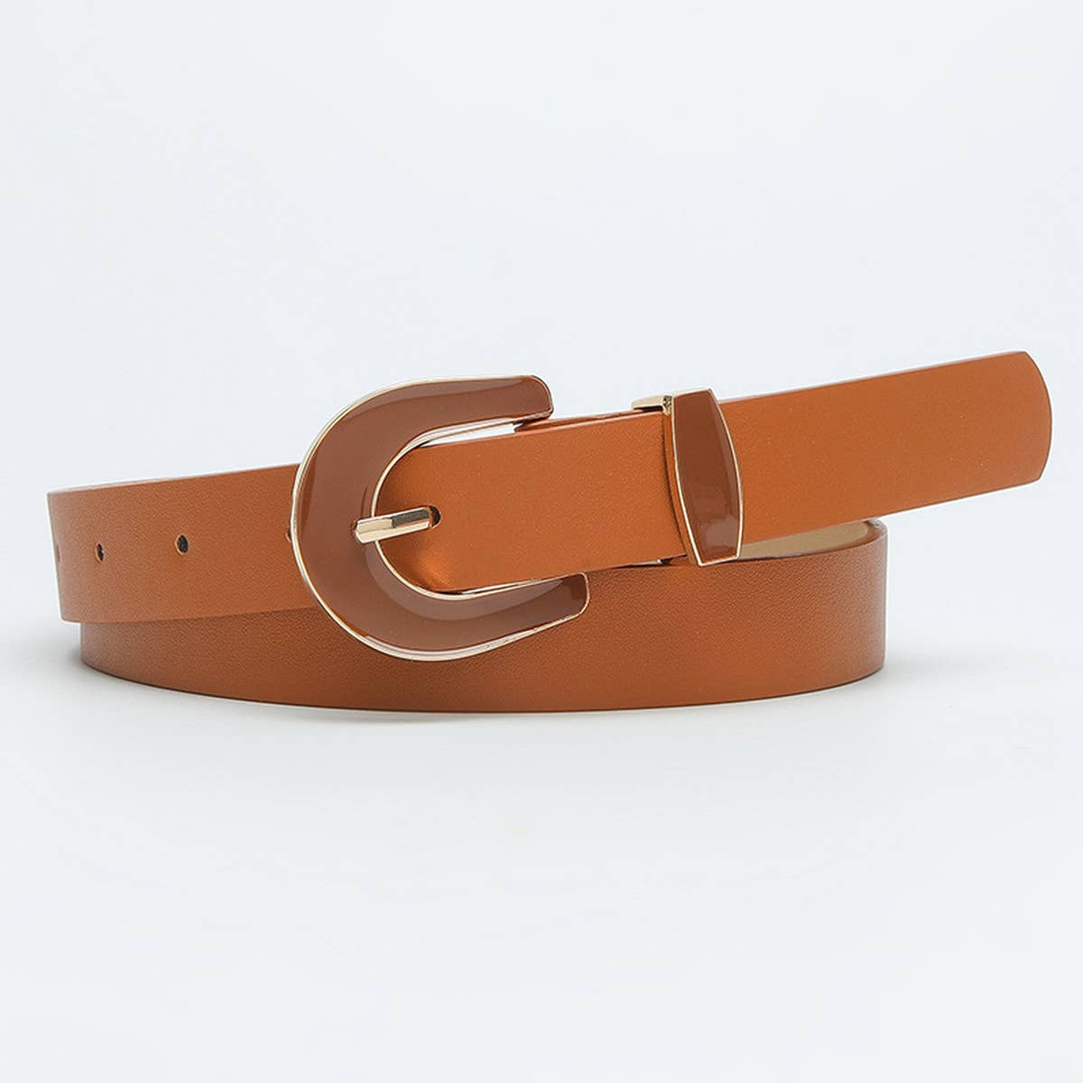 WOMEN NEW FASHION SOLID COLOR PIN BUCKLE BELT_CWABE0360