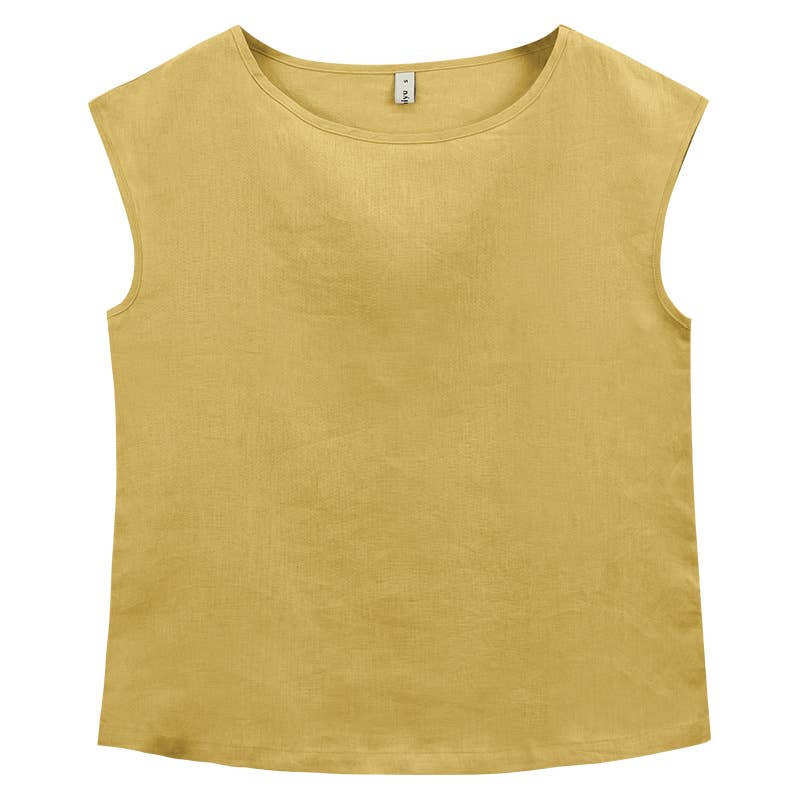 LINEN SLOUCHY CASUAL BLOUSE