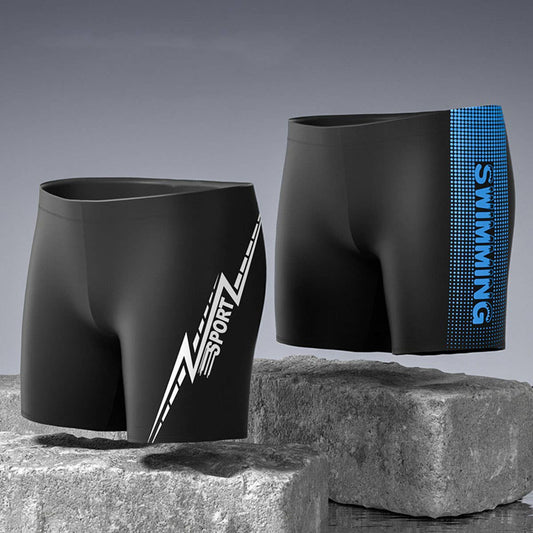 Men's Plus Size High Waist Swim Trunks -Modest Fit