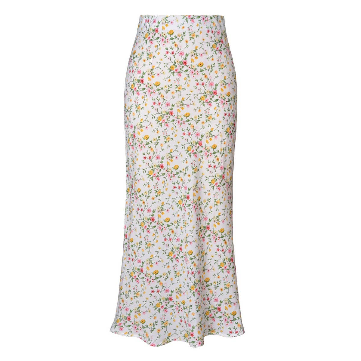 ACETATE SATIN SKIRT HIGH WAIST SLIT MAXI SKIRT_CWAB4804