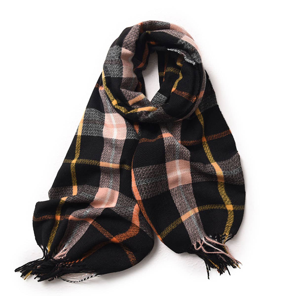 Women's Double Face Plaid Scarf - Winter Warmth