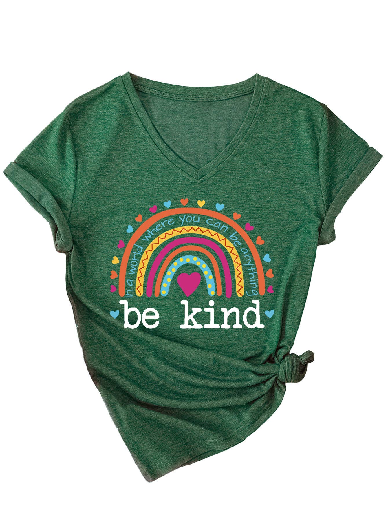 V-neck in a world where be short-sleeved T-shirt