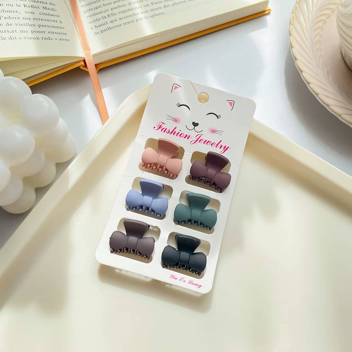 Set of 6 Small Claw Hair Clips, Simple & Chic_CWAHA0386