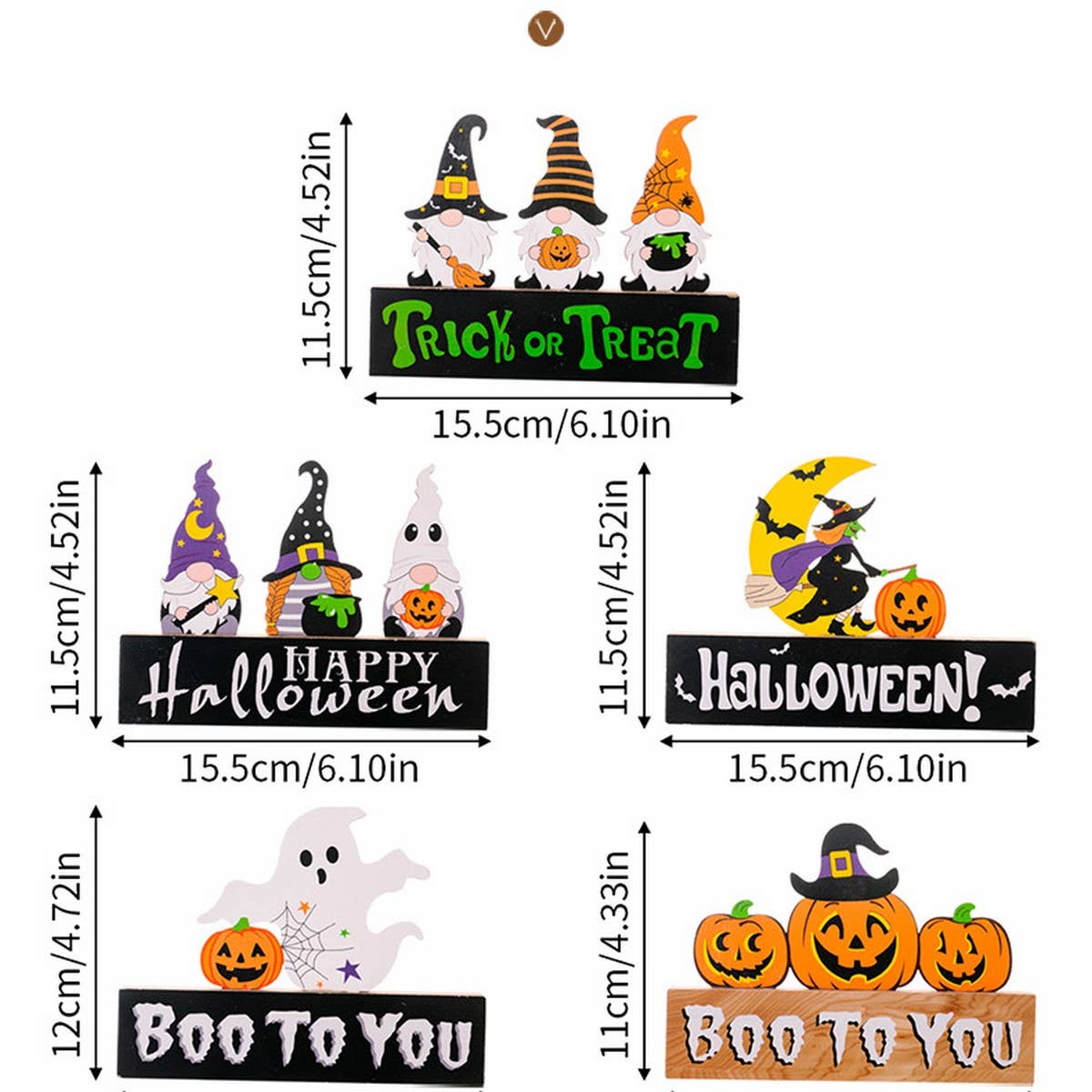 CWMM10243_HALLOWEEN WOODEN GNOME PUMPKIN GHOST DECORATION