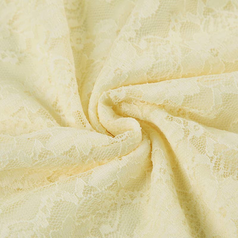 Sexy ruffled V-neck lace halter short dress