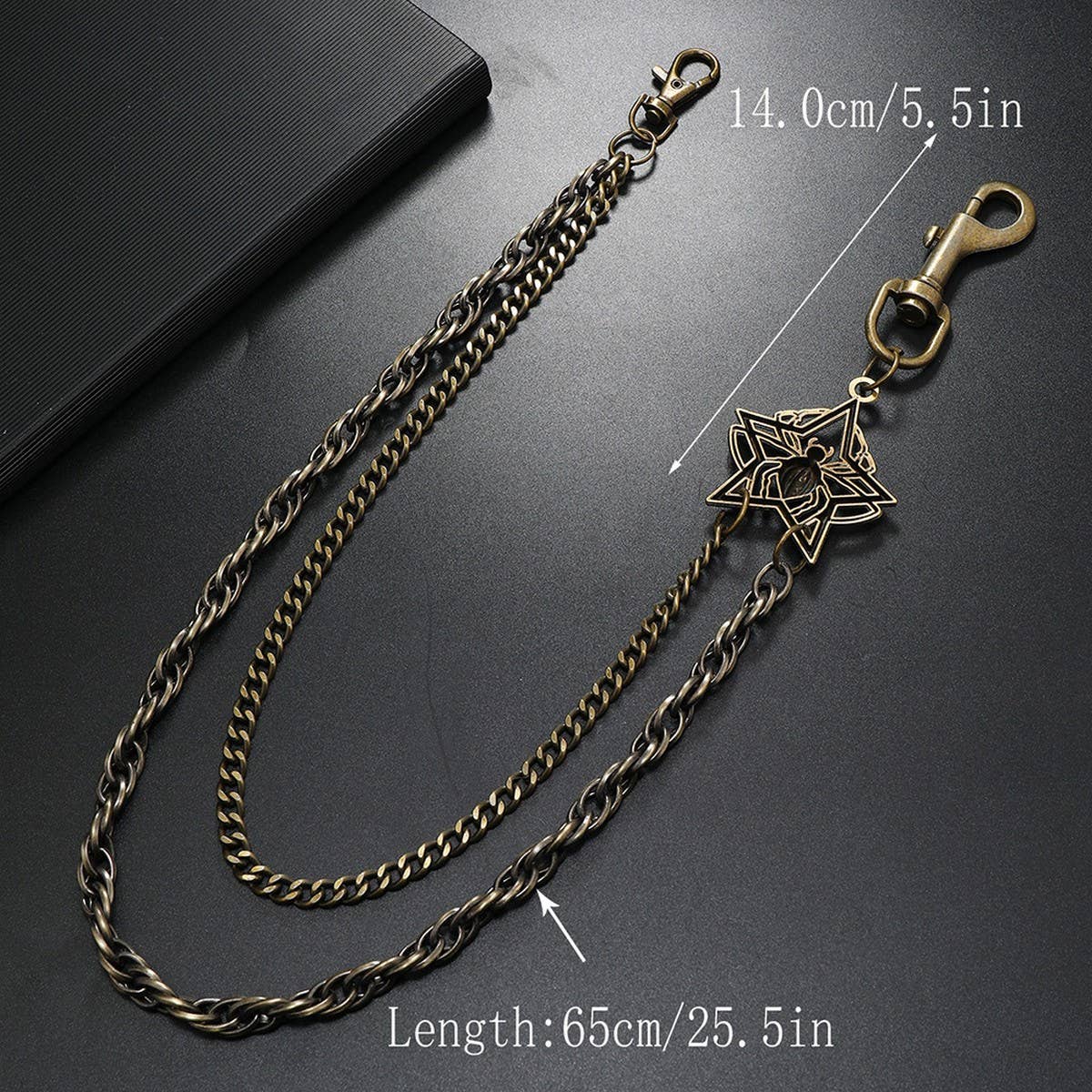 HIP HOP PUNK DOUBLE CHAIN PANTS CHAIN